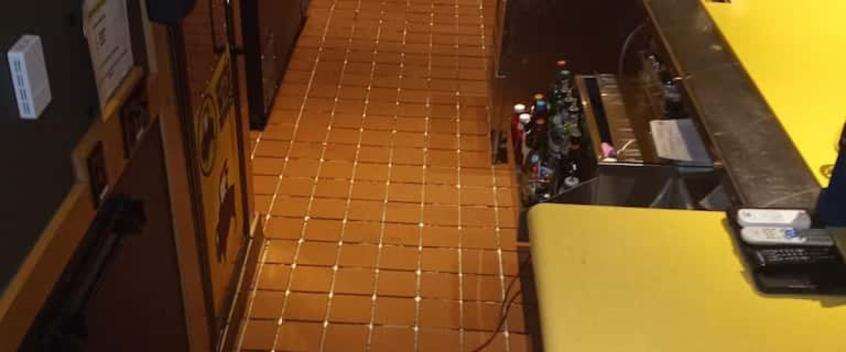 Restaurant Floor Tiles installation